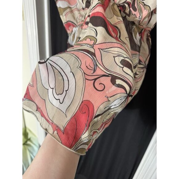 Speechless S Top Woman Abstract Empire Waist Babydoll Sheer Y2K Beachy Boho - Picture 3 of 6